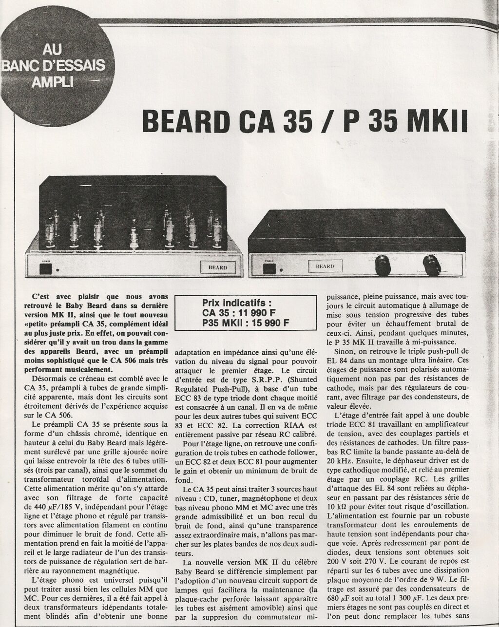 amplificatore beard p32 mkII