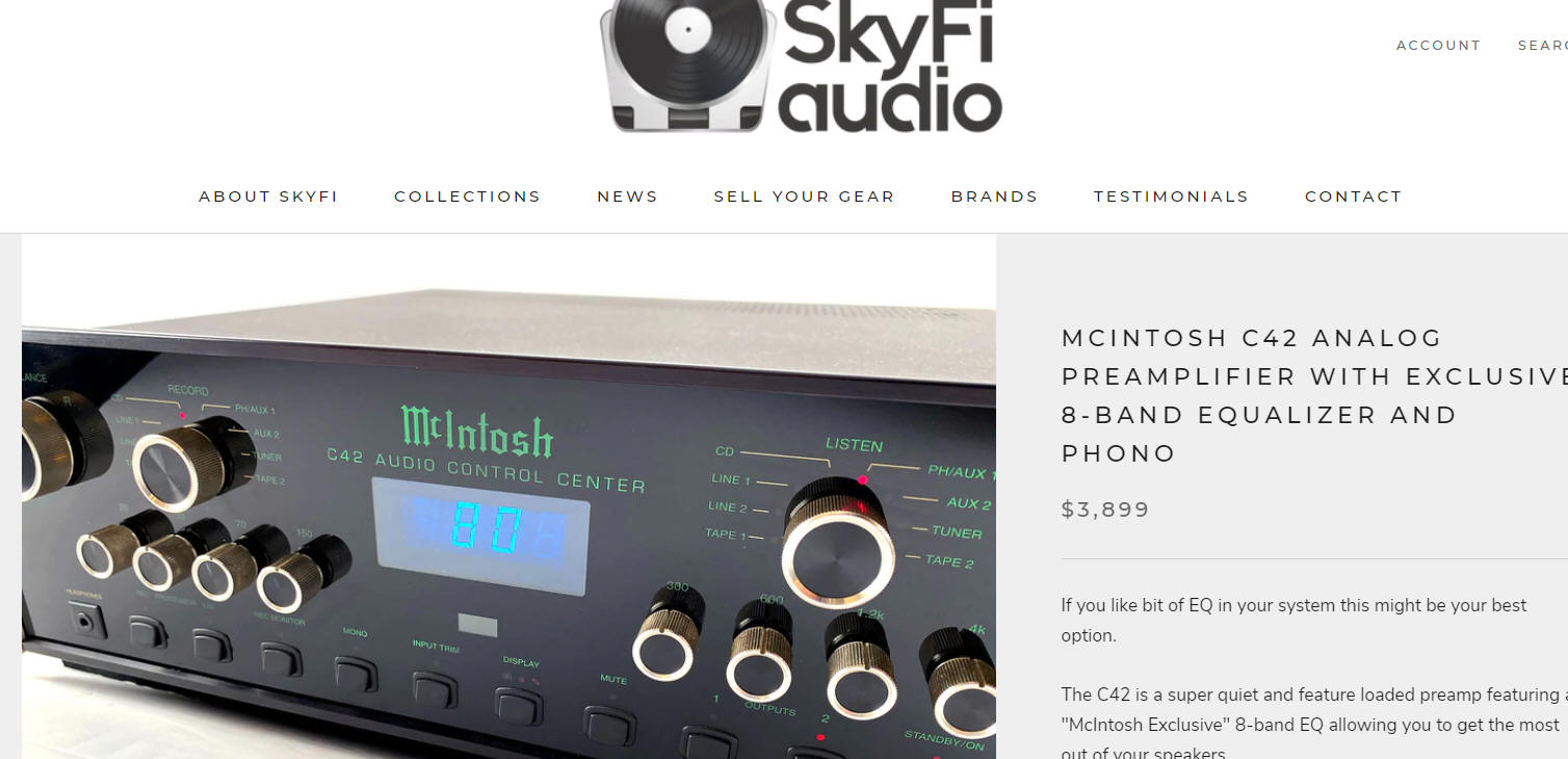 McIntosh C42 - Audio construction | Hi-Fi Online Sales: Amplifiers 